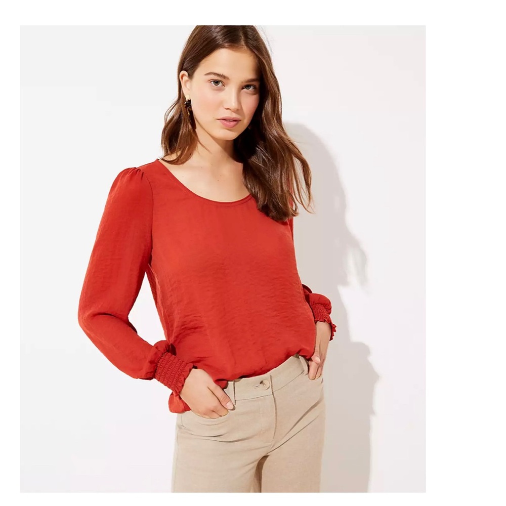 Ann Taylor LOFT - Smocked Cuff Blouse - Never Worn!